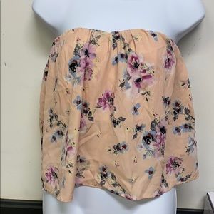 Floral sleeveless crop top